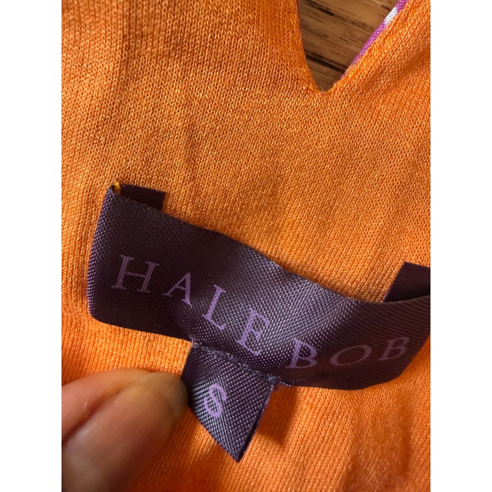 HALE BOB Patchwork Maxi Dress Halter Neck Bohemian Festival Boho Orange Pink - Picture 5 of 5